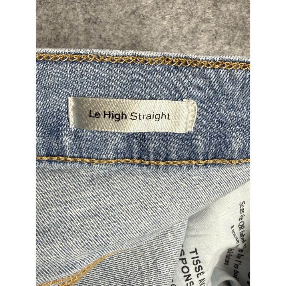 Frame jeans le high straight sz 28 organic cotton distressed hem Ankle Colorado - Picture 9 of 10